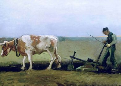 Ploughman with Woman Plant