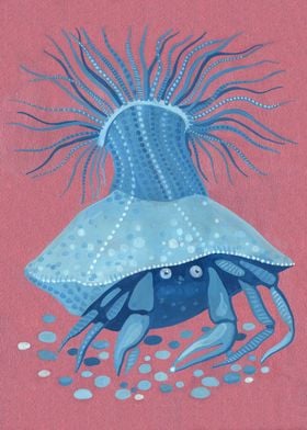 Hermit Crab Underwater Art