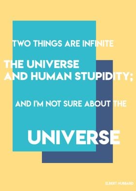 TWO THINGS ARE INFINITE