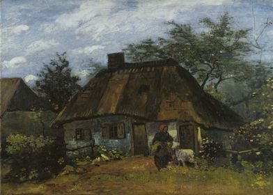 Cottage and Woman with Goa