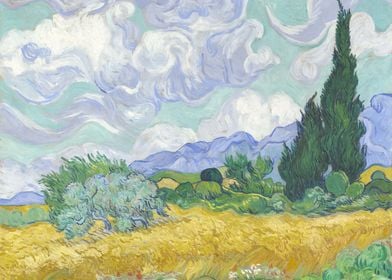 A Wheatfield with Cypress