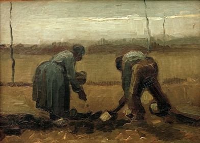 Peasants Planting Potatoes