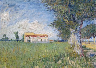 Farmhouse in a Wheat Field