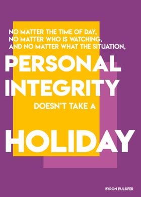 PERSONAL INTEGRITY
