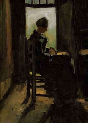 Woman Seated Before an Ope