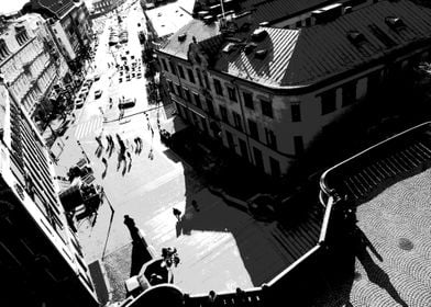 Stairs and city life