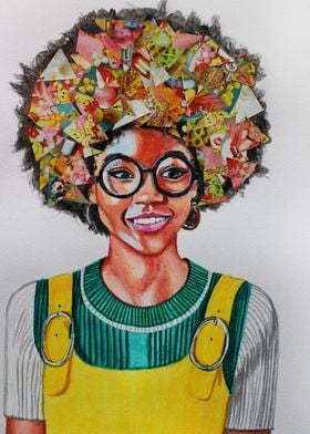 Girl with afro
