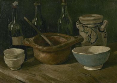 Still Life with Three Bott