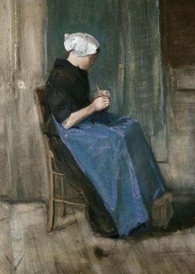 Scheveningen Woman Sewing