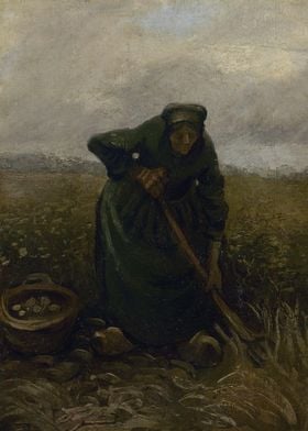 Peasant Woman Lifting Pota