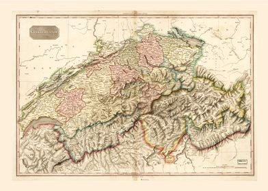 Switzerland Map 1818