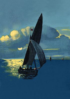 Blue evening sail