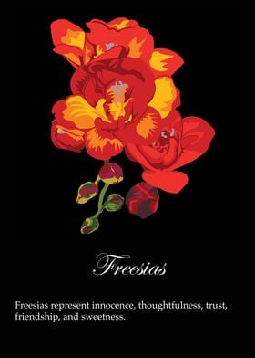 Freesias poster