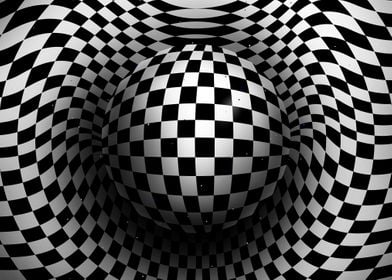 Chequered sphere