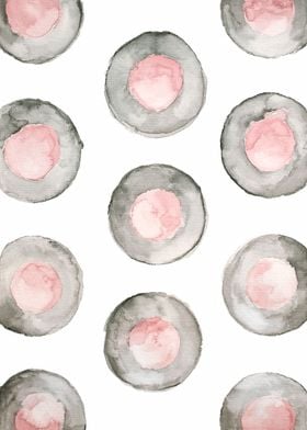 Watercolor pink gray