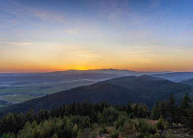 The Sunset over Karkonosze