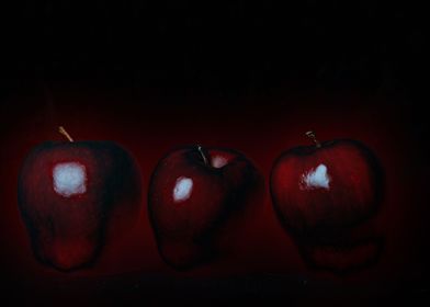 Three Red Apples