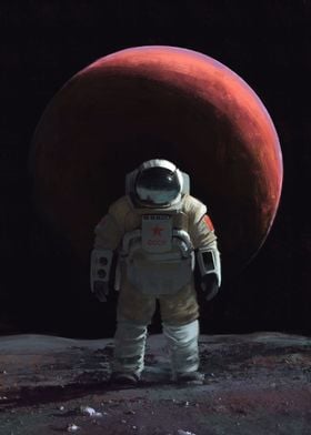 Cosmonaut on Phobos