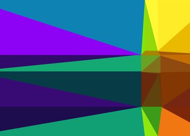 colorful triangle art