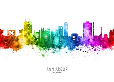 Ann Arbor Michigan Skyline