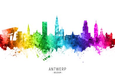 Antwerp Belgium Skyline