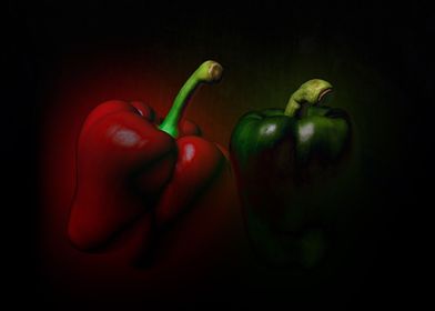 Two Peppers Centered