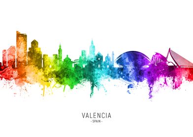 Valencia Spain Skyline
