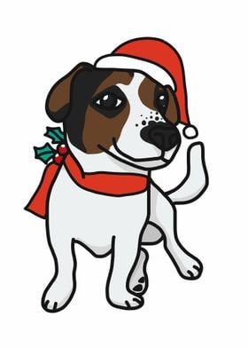 Jack Russell dog Christmas