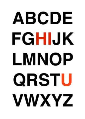 Hi U Alphabet