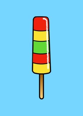 Traffic Light Ice Lolly