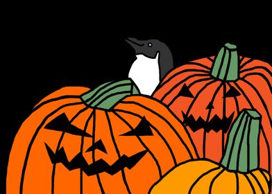 Halloween Penguin Pumpkins