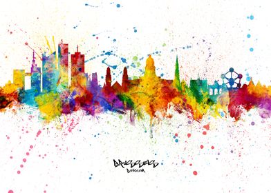 Brussels Belgium Skyline