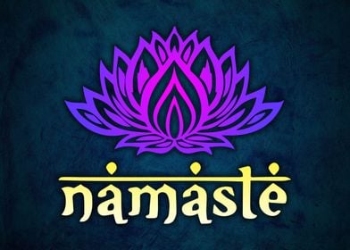 Yoga Namaste Lotus Flower