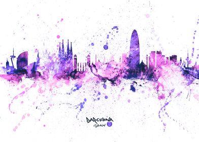 Barcelona Spain Skyline