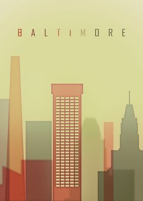 Baltimore Maryland Skyline