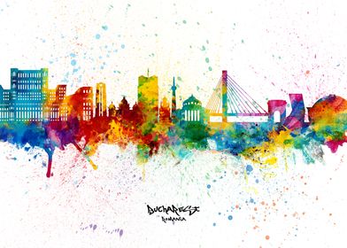 Bucharest Romania Skyline