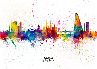 Basel Switzerland Skyline