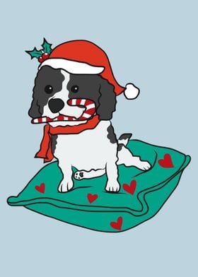 Shizu dog Santa cartoon 