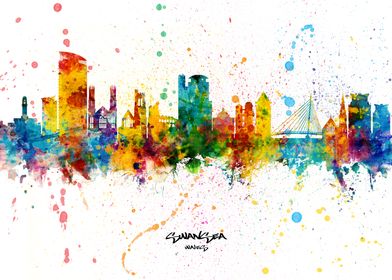 Swansea Wales Skyline