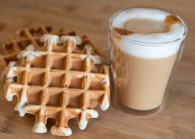 Cappuccino with wafel