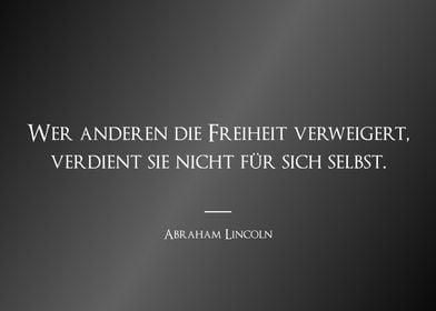 Wer anderen die Freiheit