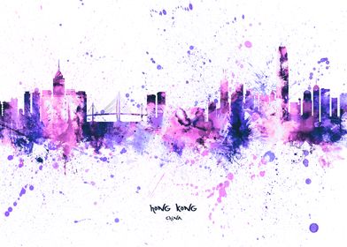 Hong Kong China Skyline