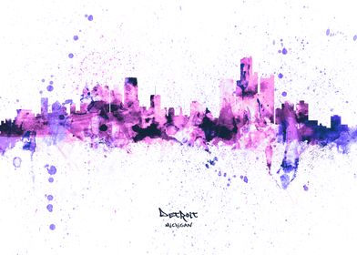 Detroit Michigan Skyline