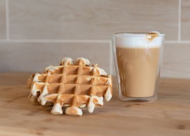 Cappuccino with wafel