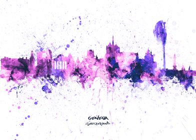 Geneva Switzerland Skyline