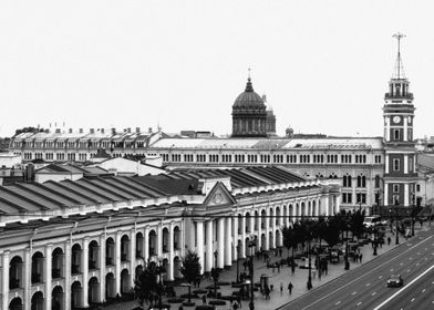 Saint Petersburg in black