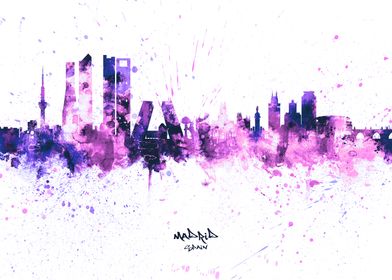 Madrid Spain Skyline