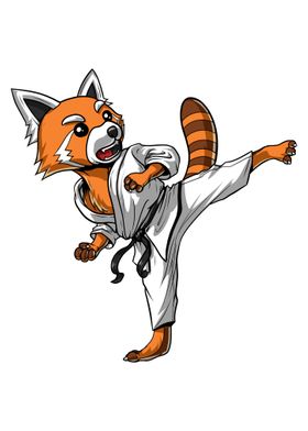 Red Panda Bear Karate