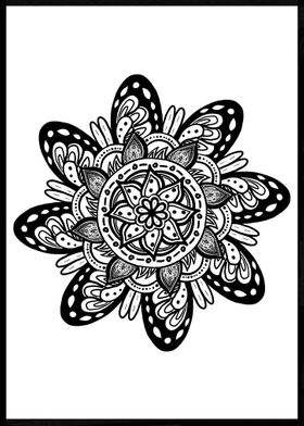 Simple Mandala In Black