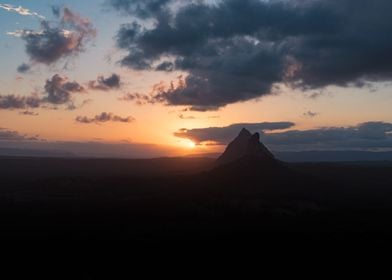 Sunset over mountains